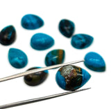 Blue Opalina Pear Cabs-Size 10x14 MM - Natural Opalina Cabochons -Pack of 2 Piece Origin chili- AAA Quality