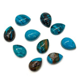 Blue Opalina Pear Cabs-Size 10x14 MM - Natural Opalina Cabochons -Pack of 2 Piece Origin chili- AAA Quality