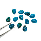 Blue Opalina Pear Cabs-Size 6x9 MM - Natural Opalina Cabochons - Pack of 5 Piece Origin chili- AAA Quality