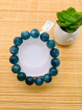 Kyanite Bicolor Bracelet - 15.5 mm Size - Code #D28 - AAAA Quality - Length 7.5 Inch- Natural Kyanite Round Bracelet