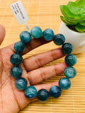 Kyanite Bicolor Bracelet - 15.5 mm Size - Code #D28 - AAAA Quality - Length 7.5 Inch- Natural Kyanite Round Bracelet