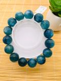 Kyanite Bicolor Bracelet - 15.5 mm Size - Code #D28 - AAAA Quality - Length 7.5 Inch- Natural Kyanite Round Bracelet