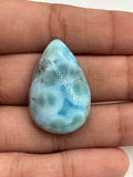 Larimar Cabochon. CODE L16-L20 • AAA Quality • Natural Larimar Pear Cabochon • Larimar Cabs