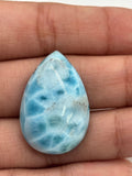 Larimar Cabochon. CODE L16-L20 • AAA Quality • Natural Larimar Pear Cabochon • Larimar Cabs