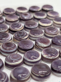 10MM Wampum Quahog Shell Round Cabs • Pack of 4 Piece • AAA Quality • Natural Wampum Shell Cabochon • Purple Color• Flat Back