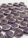 10MM Wampum Quahog Shell Round Cabs • Pack of 4 Piece • AAA Quality • Natural Wampum Shell Cabochon • Purple Color• Flat Back