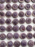 10MM Wampum Quahog Shell Round Cabs • Pack of 4 Piece • AAA Quality • Natural Wampum Shell Cabochon • Purple Color• Flat Back