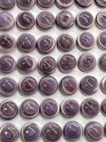 10MM Wampum Quahog Shell Round Cabs • Pack of 4 Piece • AAA Quality • Natural Wampum Shell Cabochon • Purple Color• Flat Back