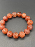 Sunstone Bracelet 14.5 mm size- Code #V7 -AAA Quality -Weight 61 gm Natural Sunstone Round Bracelet - Length 7.5 Inch