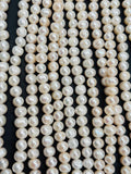 White Freshwater Pearl Potato shape . size 7-8 MM , Cultured Pearl . Length 16 Inch