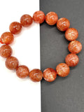 Sunstone Bracelet 15 mm size- Code #V18 -AAA Quality -Weight 68.1 gm gm Natural Sunstone Round Bracelet - Length 7.5 Inch