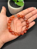 Sunstone Bracelet 11 mm size- Code #V29 -AAA Quality -Weight 28.7 gm gm Natural Sunstone Round Bracelet - Length 7.5 Inch