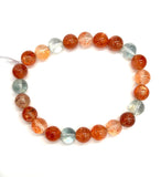 Sunstone Bracelet 8 mm size- Code #V32 -AAA Quality -Weight 15 gm gm Natural Sunstone Round Bracelet - Length 7.5 Inch