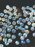 Rainbow Moonstone Cabs 5 mm - Pack of 6 Pcs - 4A Quality - Blue Fire Moonstone Cabochons-