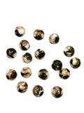 Abalone copper and black onyx 8MM Shell Cabs, Pack of 6 pieces, compressed material.