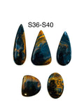 Pietersite Cabochon-Code #S36 - S40- Natural gemstone cabochon- Pietersite Loose Stone - Pietersite Cabs