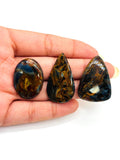 Pietersite Cabochon-Code #S41 - S43- Natural gemstone cabochon- Pietersite Loose Stone - Pietersite Cabs