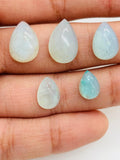 Peruvian Opal Pear Cabochon• Pack of 5 pcs mix size • Natural Peru Opal Cabs • Origin- size 7x10,8x11,9x13,10x14 and 10X15 code #1