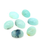 Peruvian Opal Cabochon• SIZE 10X14 MM • Pack of 7 pcs. AAA Quality • Natural Peru Opal Cabs • Origin- Peru