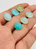 Peruvian Opal 10X12-13 MM cabs • Pack of 6pcs. AAA Quality • Natural Peru Opal Cabs • Origin- Peru