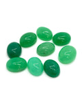 Chrysoprase Cabs 10x13 mm size , Chrysoprase Cabochon. Pack of 4 Pcs - Chrysoprase Oval Cabs-