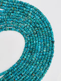 Turquoise heishi shape 7-8mm Size, Natural Turquoise beads, Length 16" Grade AAA ,Blue Turquoise, Hubei mines.