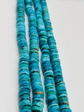 Turquoise Heishi Beads - 10 mm Size - AAA Quality - 16 Inch Length- Natural Turquoise beads, Anhui mines.