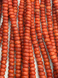 Coral Roundel beads 4-10 mm size - Length 40 cm - Natural Color Coral Roundel beads.