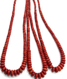 Coral Roundel beads 4-10 mm size - Length 40 cm - Natural Color Coral Roundel beads.