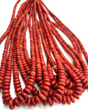 Coral Roundel beads 4-10 mm size - Length 40 cm - Natural Color Coral Roundel beads.