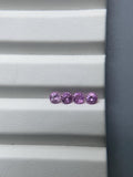 4 mm Pink Sapphire Round Diamond cut Faceted AAA - Code # P4- Pack of 1 Piece- Natural Pink Sapphire Loose Gemstone - AAA Quality