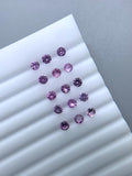 1 Pc 3.5 mm Pink Sapphire Round Diamond cut Faceted AAA - Code # A1- Medium Pink Color- Natural Pink Sapphire Loose Gemstone - AAA Quality