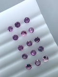 1 Pc 3.5 mm Pink Sapphire Round Diamond cut Faceted AAA - Code # A1- Medium Pink Color- Natural Pink Sapphire Loose Gemstone - AAA Quality
