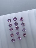 1 Pc 3.5 mm Pink Sapphire Round Diamond cut Faceted - Code # A2 - Light Pink Color- Natural Pink Sapphire Loose Gemstone - AAA Quality