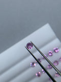 3 mm Pink Sapphire Round Diamond Cut Faceted - Code # B1- Medium Pink Color -Natural Pink Sapphire Loose Gemstone - AAA Quality- Qty 2 Pc