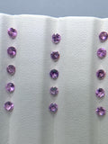 2.5 mm Pink Sapphire Round Diamond cut Faceted - Code # C1- Good Pink Color- Natural Pink Sapphire Loose Gemstone - AAA Quality- Qty 4 Pcs