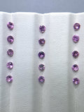 2.5 mm Pink Sapphire Round Diamond cut Faceted - Code # C1- Good Pink Color- Natural Pink Sapphire Loose Gemstone - AAA Quality- Qty 4 Pcs