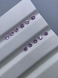 1.8 mm Pink Sapphire Round Diamond cut Faceted - Code # E4- Light Pink Color- Natural Pink Sapphire Loose Gemstone - AAA Quality- Qty 10 Pcs