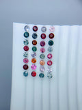 3.8 / 4 mm Spinel Round Diamond Cut loose stone • Natural Multi Spinel Stone - AAAA Quality - Pack of 2 Pcs - Loose Gemstone