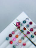 3.8 / 4 mm Spinel Round Diamond Cut loose stone • Natural Multi Spinel Stone - AAAA Quality - Pack of 2 Pcs - Loose Gemstone