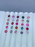 2.7-2.9/ 3 / 3.3/ 3.5mm Spinel Round Diamond Cut loose stone • Natural Multi Spinel Stone - AAAA Quality - Pack of 2 Pcs - Loose Gemstone