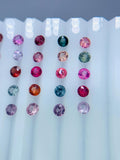 2.7-2.9/ 3 / 3.3/ 3.5mm Spinel Round Diamond Cut loose stone • Natural Multi Spinel Stone - AAAA Quality - Pack of 2 Pcs - Loose Gemstone