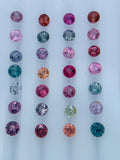 Spinel Round Diamond Cut loose stone • Natural Multi Spinel Stone - AAA Quality - Loose Gemstone- Size 2.5 - 4 MM