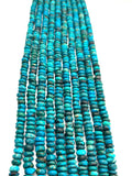 Blue Chrysocolla 8-9 MM roundel, chrysocolla Roundel Beads , Length 14" Gemstone beads . origin Peru.