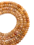 Golden Rutile Roundel Beads • 12 mm Size • Quality • Natural Rutilated Quartz Beads. length 16"
