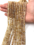 Golden Rutile 8mm Roundel Beads • AAA Quality • Natural Rutilated Quartz Beads, length 16"