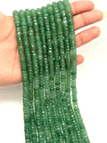 Green aventurine faceted Heishi 6 mm - AAA Quality- Faceted heishi/ Tyre beads - Length 14 Inch