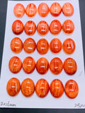 12X16 mm Spiny Oyster Shell Oval Cabs • Pack of 1 Piece • AAA Quality • Natural Shell Cabochon • Red Color