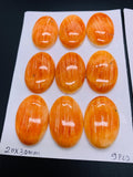 20X30 mm Spiny Oyster Shell Oval Cabs • Pack of 1 Pc • AAA Quality • Natural Shell Cabochon • Orange/Red Color