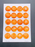 16 mm Spiny Oyster Shell Round Cabs • Pack of 1 Pc • AAA Quality • Natural Shell Cabochon • Orange Color